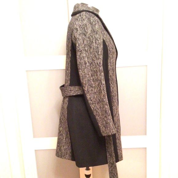 🔥🔥Kristen Blake Classic Belted Tweed Coat - Picture 2 of 7